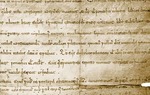 En 1098, tras conquistar la ciudad, el Cid don a la iglesia de Valencia una serie de propiedades. En el documento de donacin aparece su firma en latn "Ego Ruderico", que significa "Yo, Rodrigo" y es uno de los tres elementos grficos del logo del Consorcio Camino del Cid.