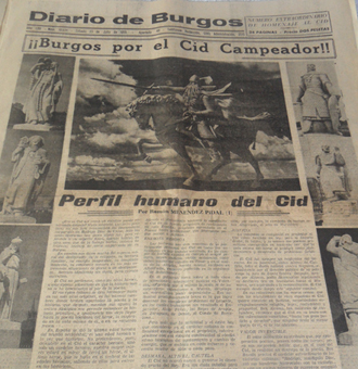 Portada del Diario de Burgos del 24 de julio de 1955 Portada del Diario de Burgos del 24 de julio de 1955