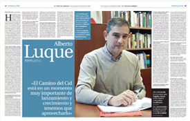 Entrevista al gerente del Consorcio Camino del Cid, Alberto Luque, en La Tribuna de Guadalajara Entrevista al gerente del Consorcio Camino del Cid, Alberto Luque, en La Tribuna de Guadalajara