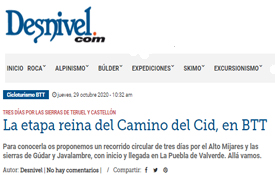 Desnivel "recorre" el Camino del Cid Desnivel "recorre" el Camino del Cid
