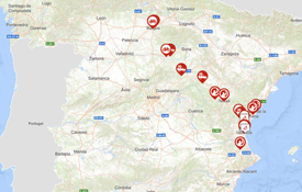 Visor Cartográfico del Camino del Cid en el que aparecen georreferenciadas todas las empresas del Directorio Turístico Visor Cartográfico del Camino del Cid en el que aparecen georreferenciadas todas las empresas del Directorio Turístico