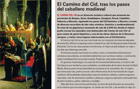 La revista Historia de Iberia dedica un espacio al Camino del Cid en su monográfico sobre la figura del Campeador La revista Historia de Iberia dedica un espacio al Camino del Cid en su monográfico sobre la figura del Campeador