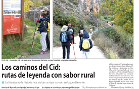 Reportaje sobre el Camino del Cid publicado en Nueva Alcarria. Lo firma la periodista Isabel García López Reportaje sobre el Camino del Cid publicado en Nueva Alcarria. Lo firma la periodista Isabel García López