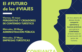 Cartel de las jornadas "El futuro de los viajes" Cartel de las jornadas "El futuro de los viajes"