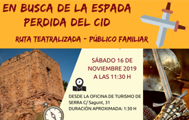 Cartel "En busca de la espada perdida del Cid". Serra, Valencia Cartel "En busca de la espada perdida del Cid". Serra, Valencia