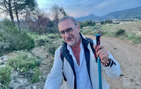 El periodista Carlos Herrera en el Camino del Cid El periodista Carlos Herrera en el Camino del Cid