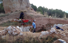 Trabajos durante la última campaña de excavaciones en Ateca, Zaragoza Trabajos durante la última campaña de excavaciones en Ateca, Zaragoza