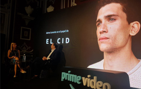 Un momento de la rueda de prensa en la que se ha dado a conocer el nombre del protagonista de la serie "El Cid" Un momento de la rueda de prensa en la que se ha dado a conocer el nombre del protagonista de la serie "El Cid"