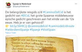 La OET de La Haya ofrece en sus redes sociales contenido sobre el Camino del Cid La OET de La Haya ofrece en sus redes sociales contenido sobre el Camino del Cid