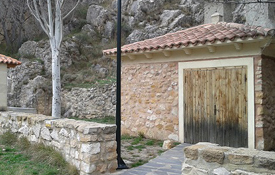 Uno de los puntos de acogida de Huesa del Común Uno de los puntos de acogida de Huesa del Común