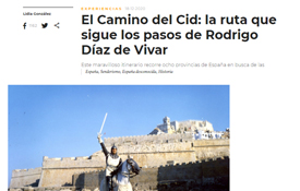Reportaje sobre el Camino del Cid de la prestigiosa publicación Condé Nast Traveler Reportaje sobre el Camino del Cid de la prestigiosa publicación Condé Nast Traveler