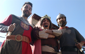 Algunos de los protagonistas de la obra teatral de Bronchales, en Teruel Algunos de los protagonistas de la obra teatral de Bronchales, en Teruel