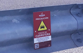 Nueva señal de advertencia para los viajeros senderistas y BTT del Camino del Cid Nueva señal de advertencia para los viajeros senderistas y BTT del Camino del Cid