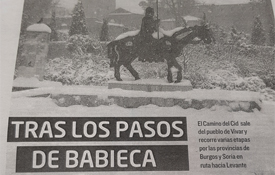 Imagen del reportaje sobre el Camino del Cid publicado en el suplemento La Posada de El Mundo Castilla y León Imagen del reportaje sobre el Camino del Cid publicado en el suplemento La Posada de El Mundo Castilla y León