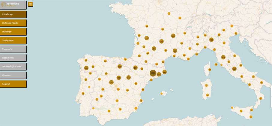 Visor cartográfico del proyecto Petrifying Wealth Visor cartográfico del proyecto Petrifying Wealth