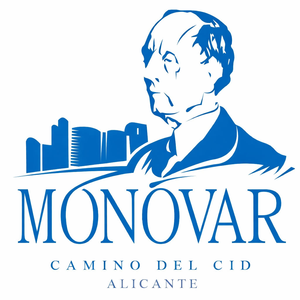 El sello representa la imagen de José Martínez Ruiz, Azorín, maestro de la generación del 98,  que aparece retratado en un cuadro de Zuloaga con el castillo de Monóvar de fondo.