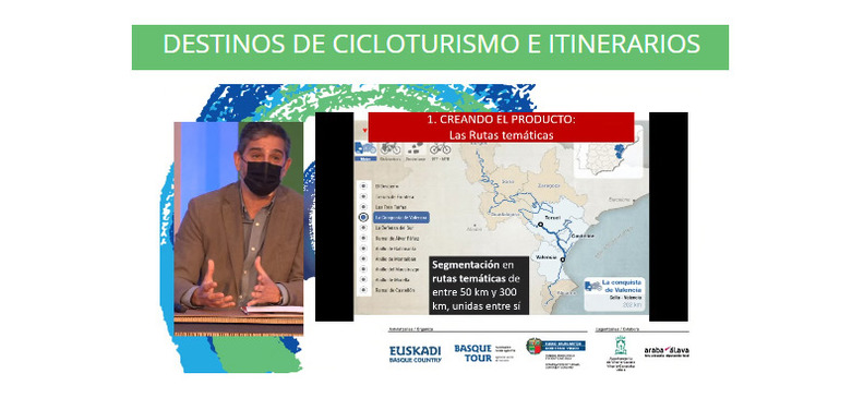 Un momento de la intervencin de Alberto Luque en el I Foro de Cicloturismo de Euskadi