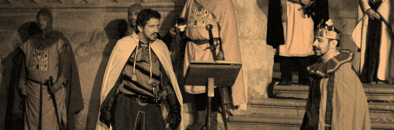 El actor Jos Cartn en un momento de la representacin de "La Jura de Santa Gadea" del Fin de Semana CIdiano de Burgos