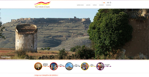 Portada de la nueva web de Rutas Culturales de Espaa