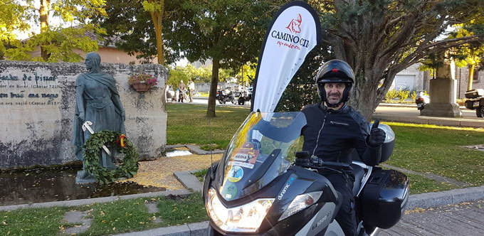Imagen de una de las ediciones del Rally Mototurstico Camino del Cid. En Vivar del Cid (Burgos)
