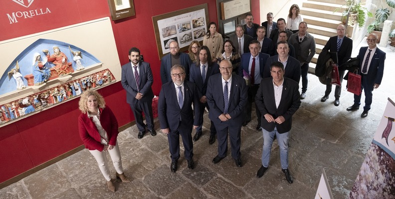 Asistentes al Consejo Rector en el Ayuntamiento de Morella (Castelln)