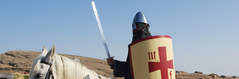 Sergio Lacasa, el Cid en Monforte de Moyuela, Teruel (Foto: Asociacin Cultural Montefuerte)