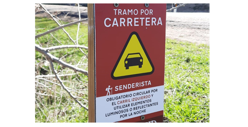 Tramo por carretera en la llegada a Jadraque, Guadalajara
