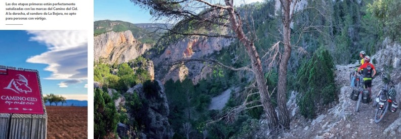 Pgina interior del reportaje que el especial de Grandes Espacios dedica al Camino del Cid