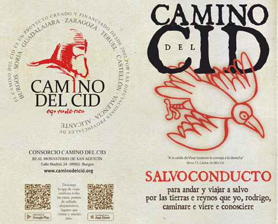 Anverso y reverso del Salvoconducto del Camino del Cid