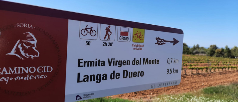 Poste de direccin en el entorno de Langa de Duero (Soria)