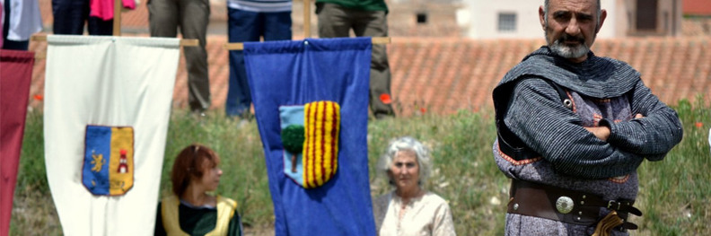 Santiago Escura, el Cid en los Encuentros de Mo Cid de El Poyo del Cid, Teruel (Foto: Isabel Lzaro, Asociacin Mo Cid) 