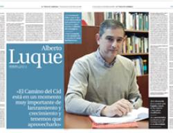 Entrevista al gerente del Consorcio Camino del Cid, Alberto Luque, en La Tribuna de Guadalajara