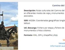 El Camino del Cid en el Centro de Descargas del CNIG El Camino del Cid en el Centro de Descargas del CNIG
