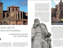 Primeras páginas del reportaje que la revista Expocultur dedica al Camino del Cid a su paso por la provincia de Guadalajara Primeras páginas del reportaje que la revista Expocultur dedica al Camino del Cid a su paso por la provincia de Guadalajara
