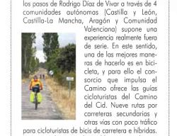Reseña sobre el Camino del Cid de la revista Expocultur