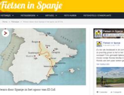 Imagen del reportaje sobre el Camino del Cid en la página holandesa www.fietseninspanje.nl Imagen del reportaje sobre el Camino del Cid en la página holandesa www.fietseninspanje.nl