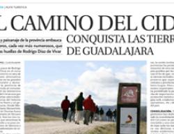Página de apertura del reportaje sobre el Camino del Cid publicado en La Tribuna de Guadalajara