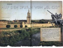 Primeras páginas del reportaje dedicado al Camino del Cid publicado en la revista RADtouren Magazine