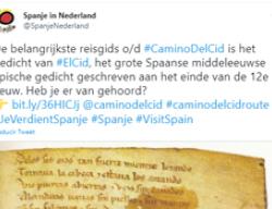 La OET de La Haya ofrece en sus redes sociales contenido sobre el Camino del Cid La OET de La Haya ofrece en sus redes sociales contenido sobre el Camino del Cid