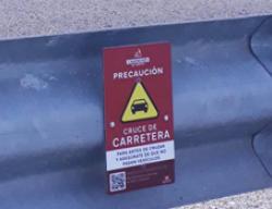 Nueva señal de advertencia para los viajeros senderistas y BTT del Camino del Cid Nueva señal de advertencia para los viajeros senderistas y BTT del Camino del Cid