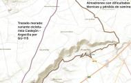 Mapa desvío ruta BTT  Castejón de Henares - Almadrones