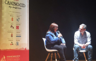 El director gerente del Consorcio Camino del Cid, Alberto Luque junto con la alcaldesa de San Esteban de Gormaz, María Luisa Aguilera
