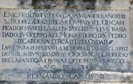 Inscripción en el monumento dedicado al Cid en el Solar del Cid, en Burgos / ALC