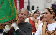 Miembros de la asociación Vivar Cuna del Cid durante el desfile del Fin de Semana Cidiano, en Burgos / ALC