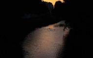Río Arlanzón, al amanecer, a su paso por el centro de la ciudad de Burgos / ALC