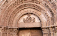 Portada de la Iglesia románica de Santiago. Sigüenza, Guadalajara / ALC