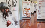 Paneles de la exposición divulgativa sobre el Camino del Cid
