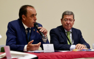 El presidente de la Diputación Provincial de Soria, Benito Serrano, encargado de abrir la sesión