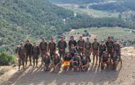 El grupo de la Base Militar de Marines en la etapa hacia Rubielos de Mora (Teruel)