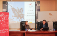 La diputada de Turismo de Soria, Elia Jiménez, y el gerente del Consorcio, Alberto Luque, en la presentación del Club de Producto.